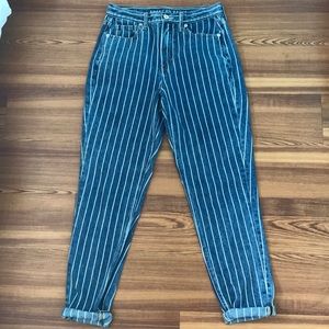 american eagle striped mom jeans ☆☆